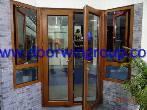 Solid Teak/Oak/Larch/Pine Timber Aluminum French Door, American Style Solid Wood Aluminium French Door - China Timber Door, Timber French Door - Doorwin Group Windows & Doors