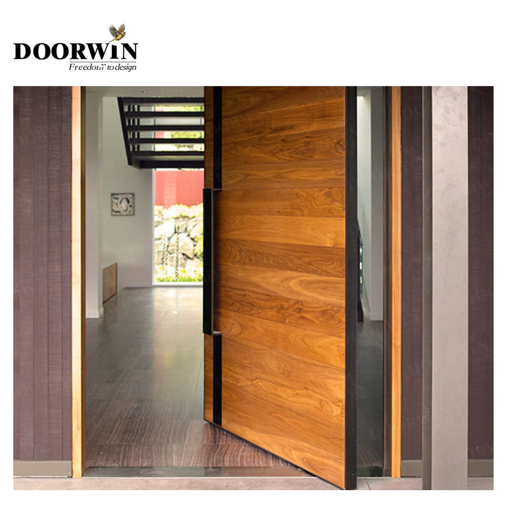Solid wood Canada hot sale Custom color home door panel garage panels inserts pivot door - Doorwin Group Windows & Doors