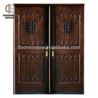 Solid wood frame arched top design knotty alder home doors with OEM/ODM by Doorwin - Doorwin Group Windows & Doors
