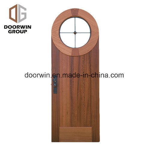 Solid Wood Specialty Shape Single Entry Door - China Glass Double Entrance Door, Hot Sale Tempered Glass Casement Door - Doorwin Group Windows & Doors