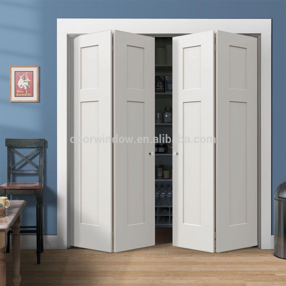 Sound Proof Sliding Folding Door With Carving white color teak pine oak closet doorsby Doorwin - Doorwin Group Windows & Doors