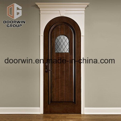 Soundproof Bedroom Solid Oak Wood Door with Arched Top Design - China Entry Door, French Entry Door - Doorwin Group Windows & Doors