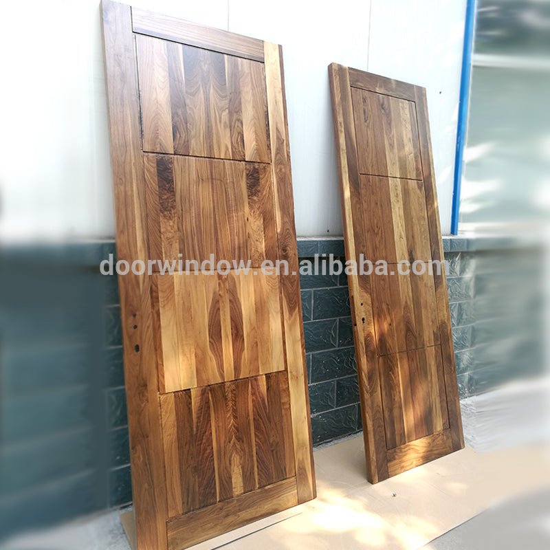 Soundproof unstained finger joint wood board with walnut veneers flush door for home by Doorwin - Doorwin Group Windows & Doors