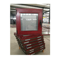 special shape Brown anodized aluminum windows with built in shutter - Doorwin Group Windows & Doors