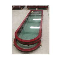 special shape Brown anodized aluminum windows with built in shutter - Doorwin Group Windows & Doors