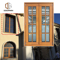 specialty shapes window-07 round top picture window with full divided lite grille design - Doorwin Group Windows & Doors