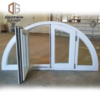 specialty shapes window-10 white stain finish color arched pine push out French window - Doorwin Group Windows & Doors