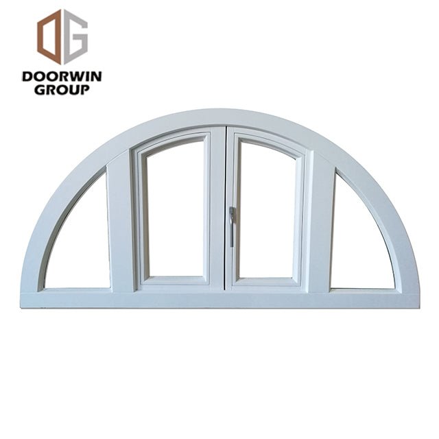 specialty shapes window-10 white stain finish color arched pine push out French window - Doorwin Group Windows & Doors