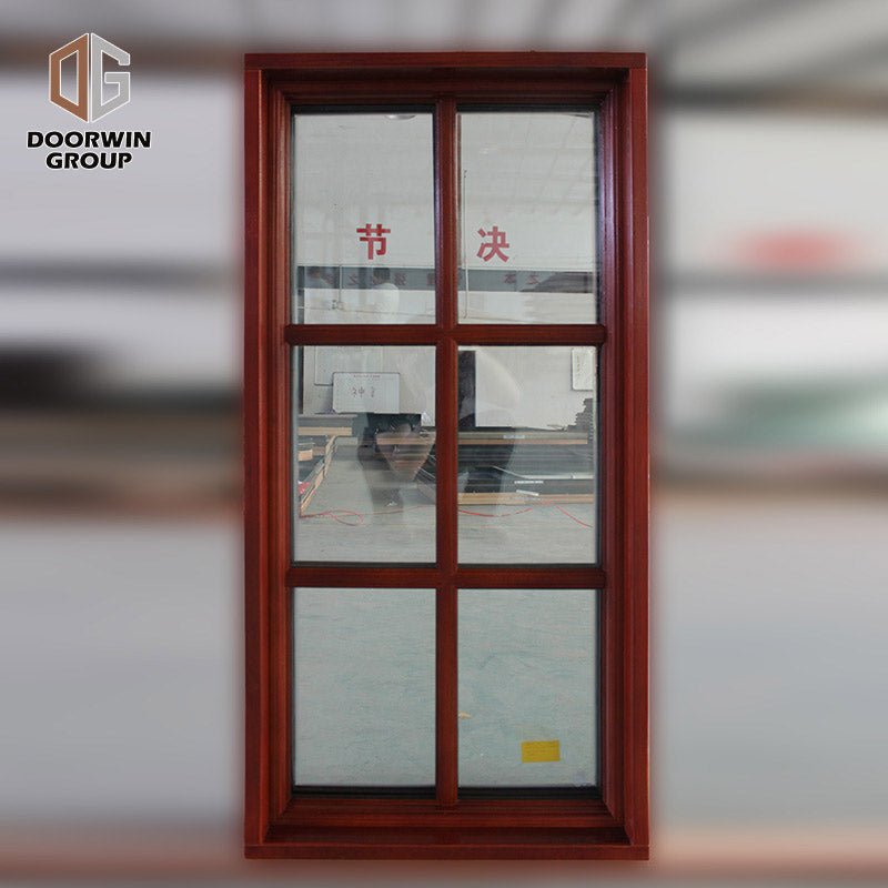 specialty shapes window-11 wood window with glass grille - Doorwin Group Windows & Doors