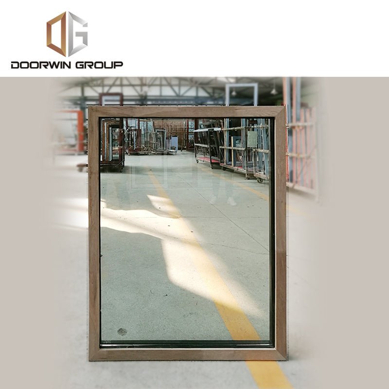 specialty shapes window-12 thermal break aluminum window with oak wood cladding - Doorwin Group Windows & Doors