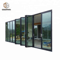 Super September Purchasing Double Clear Glass Accordion Doors Glazed Aluminum Folding Door 10 years warranty bi-folding doors by Doorwin on Alibaba - Doorwin Group Windows & Doors