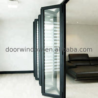 Super September Purchasing Double Clear Glass Accordion Doors Glazed Aluminum Folding Door 10 years warranty bi-folding doors by Doorwin on Alibaba - Doorwin Group Windows & Doors