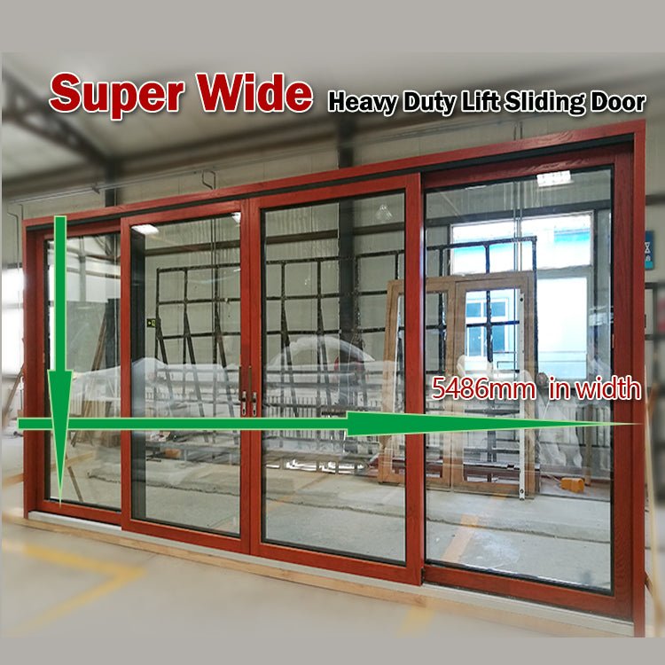 super wide heavy duty lift sliding door for columbia missouri USA client - Doorwin Group Windows & Doors