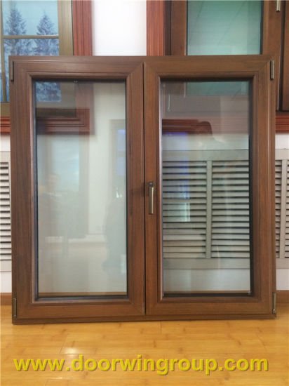 Teak Wood Aluminum Fixed Window with Tempered Glass - China Aluminium Window, Wood Window - Doorwin Group Windows & Doors