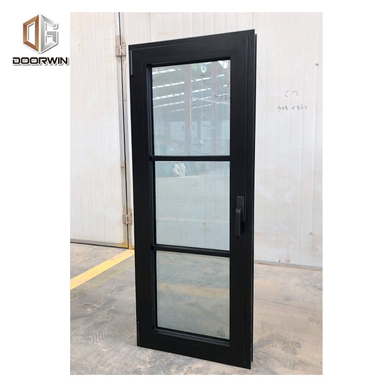 Tempered glass casement window swing and hinged windows ss grill design by Doorwin - Doorwin Group Windows & Doors
