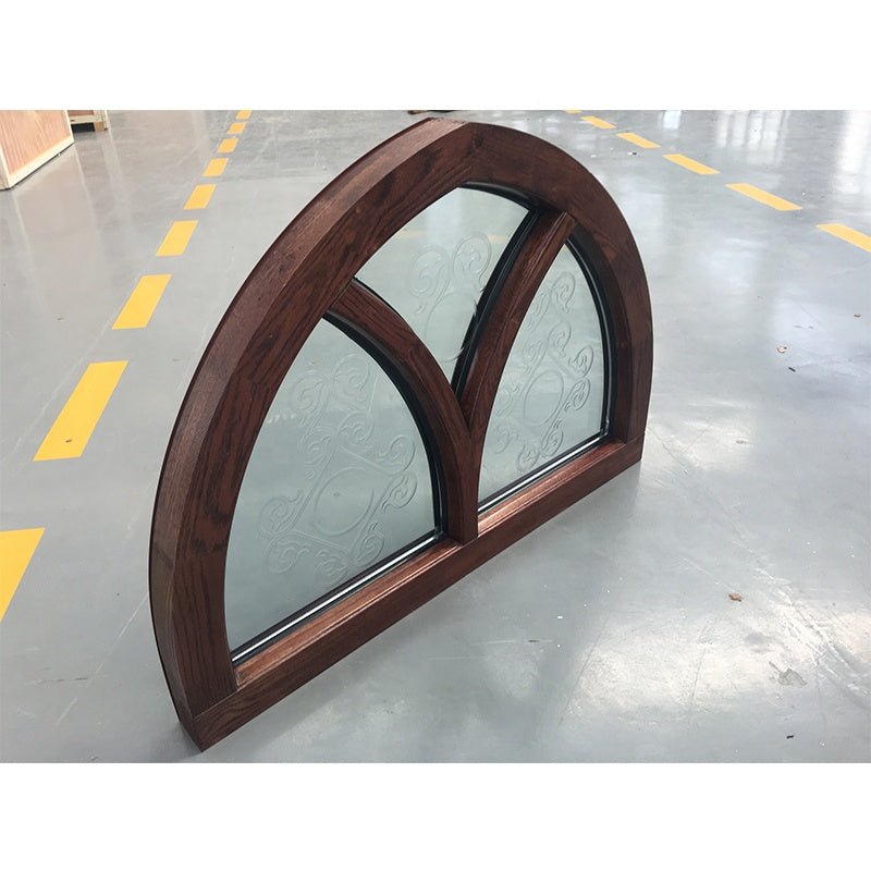 The newest solid pine oak wood arched top window victorian stained glass windows for sale - Doorwin Group Windows & Doors