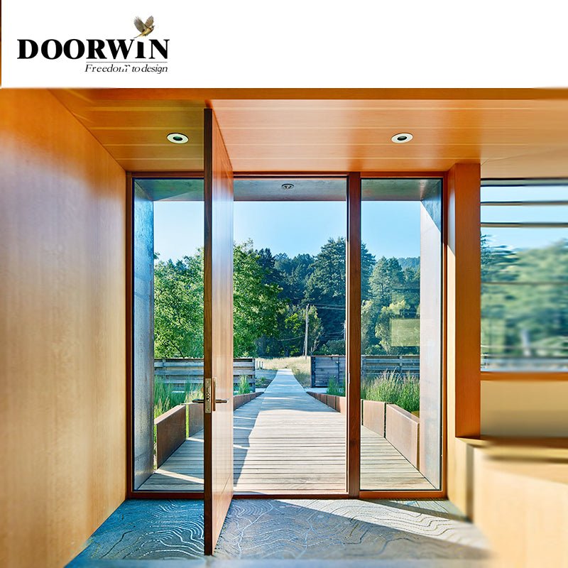 The united states hot sale aluminium double or triple glass pivot door - Doorwin Group Windows & Doors