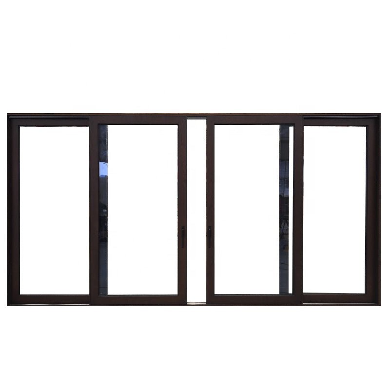 thermal break aluminum automatic black sliding doorby Doorwin - Doorwin Group Windows & Doors