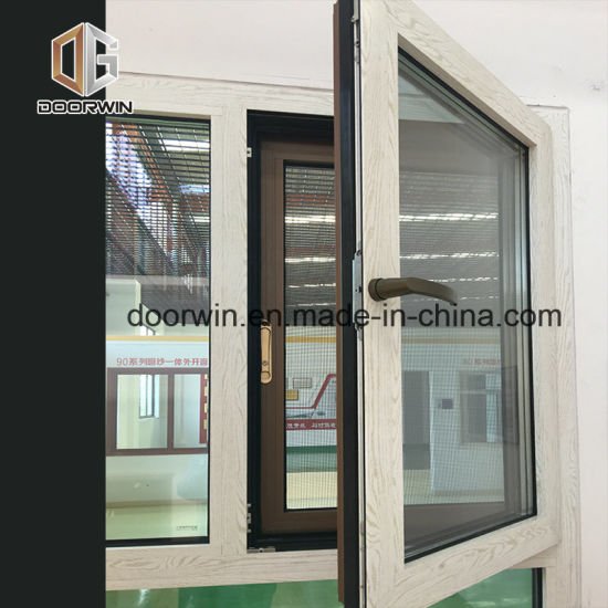 Thermal Break Aluminum Tilt & Turn Double Glazing Glass Window, 3D Red Oak Wood Grain Finishing Wood Color - China Casement Window, Aluminum Window - Doorwin Group Windows & Doors