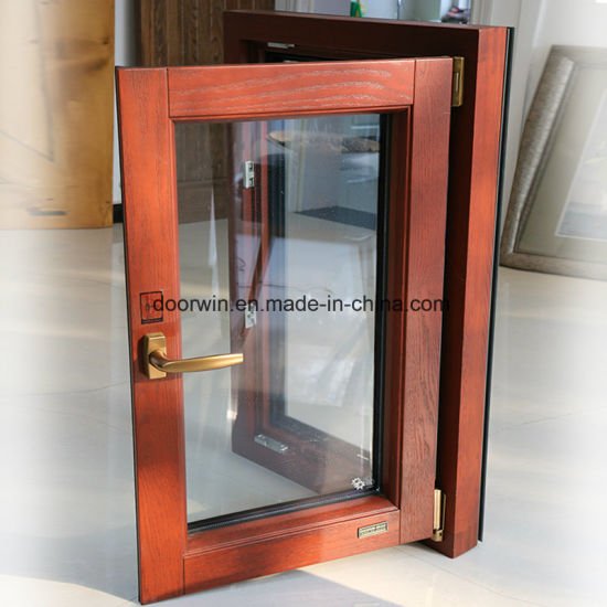 Tilt and Turn Oak Wood Window with Exterior Aluminum Cladding - China Tilt and Turn Window, Casement Window - Doorwin Group Windows & Doors