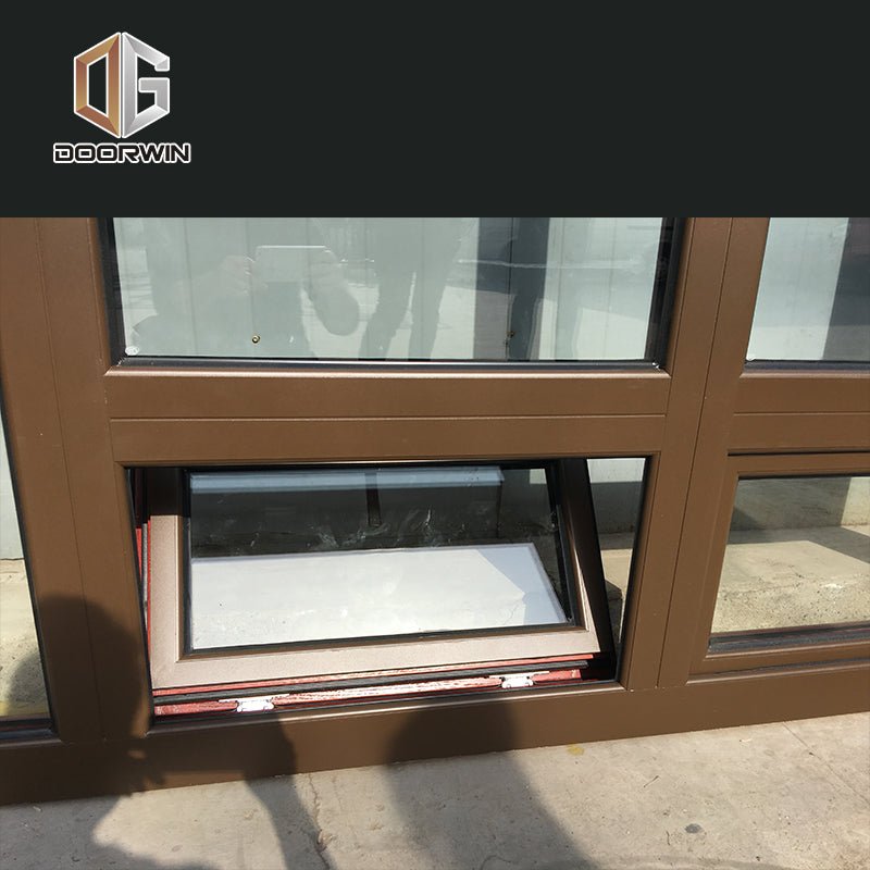tilt turn window-06 CE certificate oak wood window with exterior aluminum cladding - Doorwin Group Windows & Doors