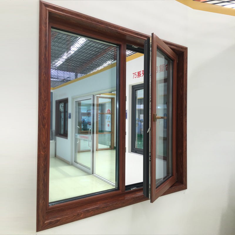 tilt turn window-thermal break aluminum with wood cladding - Doorwin Group Windows & Doors