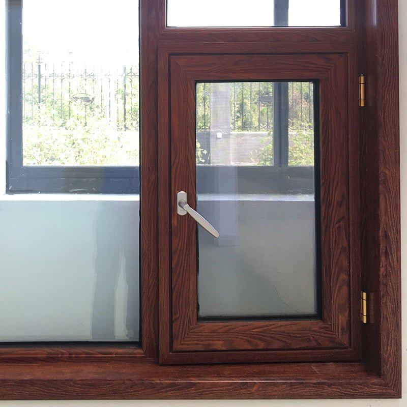 tilt turn window with German hardware and 3D wood grain finishing - Doorwin Group Windows & Doors