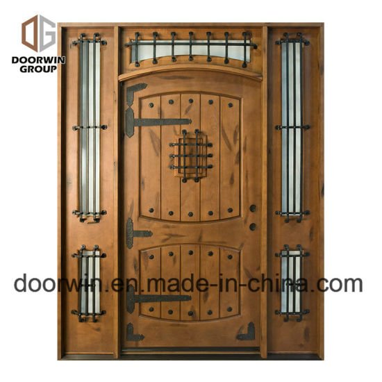 Top Iron Clavos Design Antique Arched Doors Wood Exterior Doors for a House - China Entry Door, French Entry Door - Doorwin Group Windows & Doors