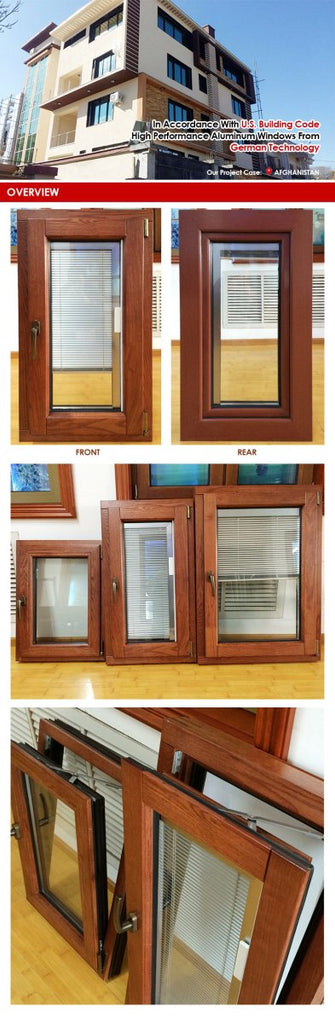 Top quality modern design Aluminum clad wood inward casement window tilt and turn windows - Doorwin Group Windows & Doors