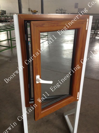 Top Quality UPVC Casement Window with Wood Color Finishing, Good Quality PVC Casement Window for Fabricated/Container House - China UPVC Casement Window, UPVC Window - Doorwin Group Windows & Doors
