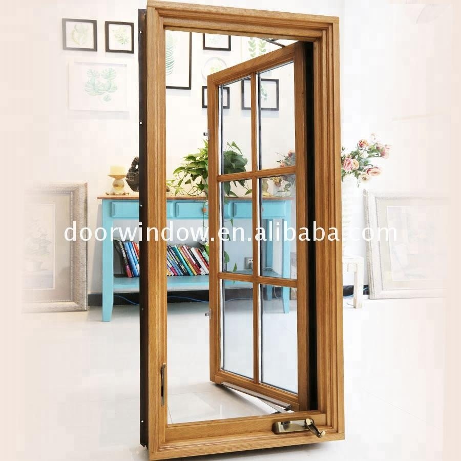 Top quality wood aluminium triple glazed crank window with grills design by Doorwin on Alibaba - Doorwin Group Windows & Doors