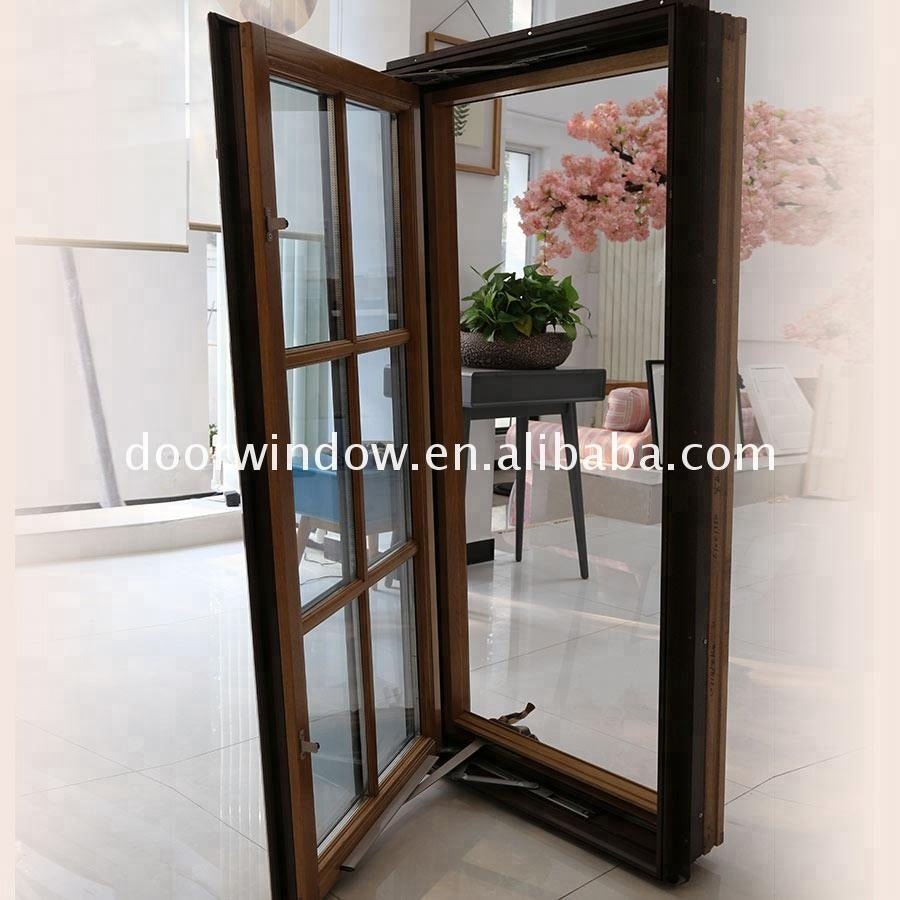 Top quality wood aluminium triple glazed crank window with grills design by Doorwin on Alibaba - Doorwin Group Windows & Doors