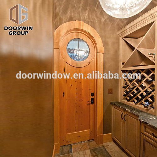 Top Round Circle Solid Wood Hinged Door Customizable Entry Wood Door by Doorwin - Doorwin Group Windows & Doors