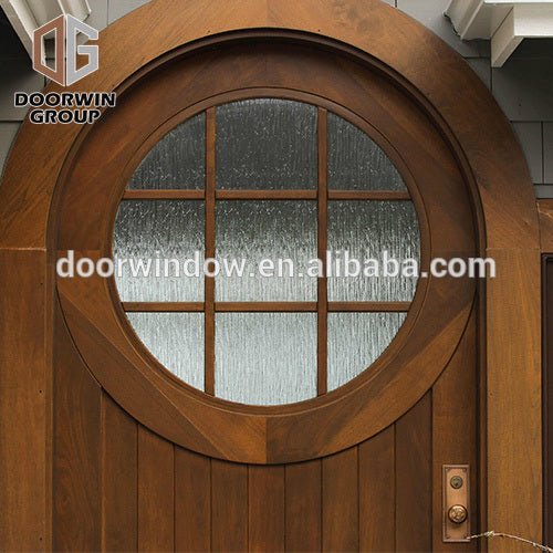 Top Round Circle Solid Wood Hinged Door Customizable Entry Wood Door by Doorwin - Doorwin Group Windows & Doors