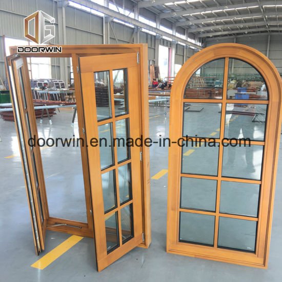 Ultra-Large Full Divide Light Grille Windows, Grille Round-Top Casement Window - China Wood Window, Round Wood Window - Doorwin Group Windows & Doors