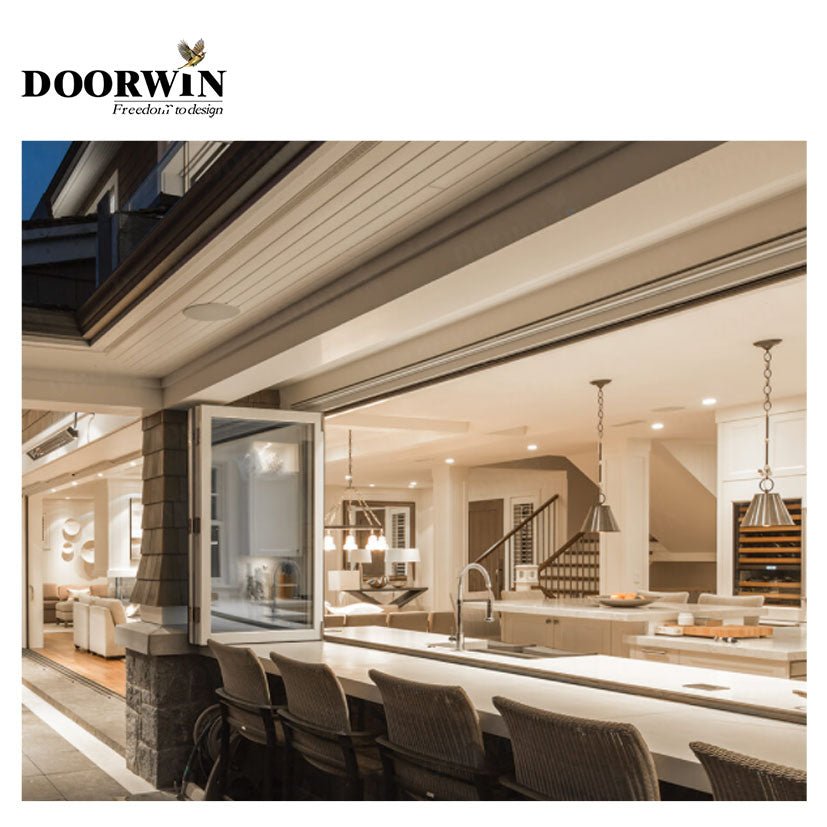 USA Columbus good quality Aluminium alloy bi-fold interior glass windows lowes folding windows lightweight by Doorwin - Doorwin Group Windows & Doors