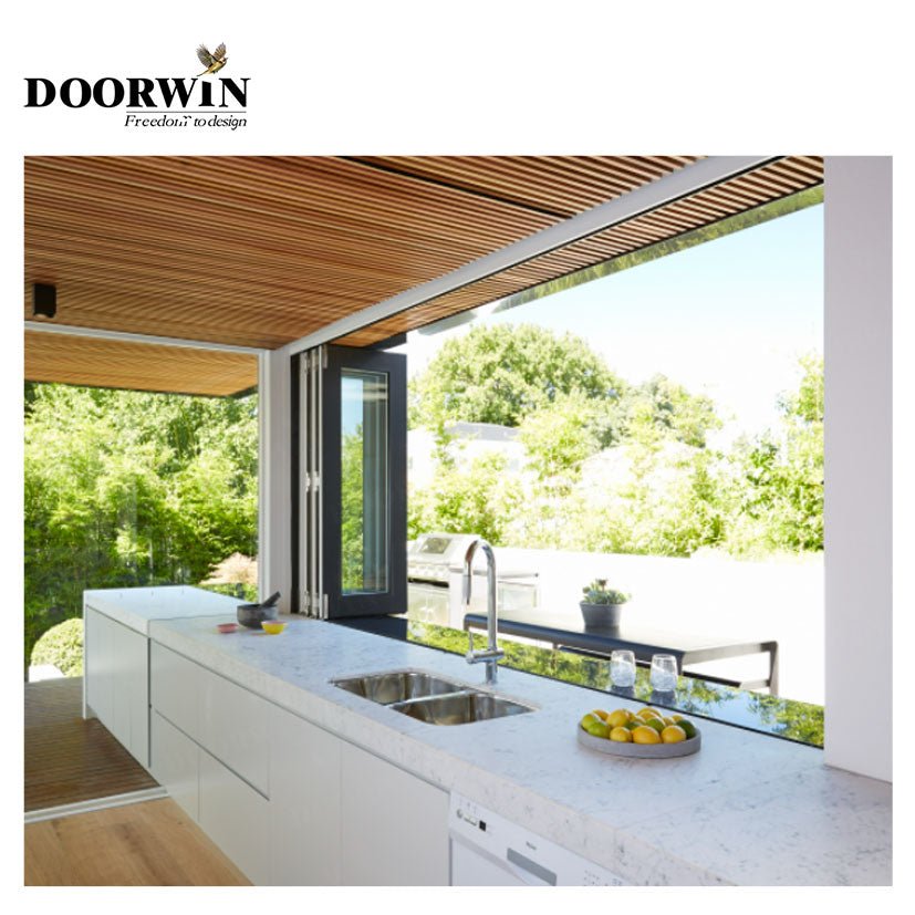 USA Columbus good quality Aluminium alloy bi-fold interior glass windows lowes folding windows lightweight by Doorwin - Doorwin Group Windows & Doors