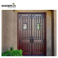 USA Delaware new design product DOORWIN Wholesale price solid wood french doors exterior front double door - Doorwin Group Windows & Doors
