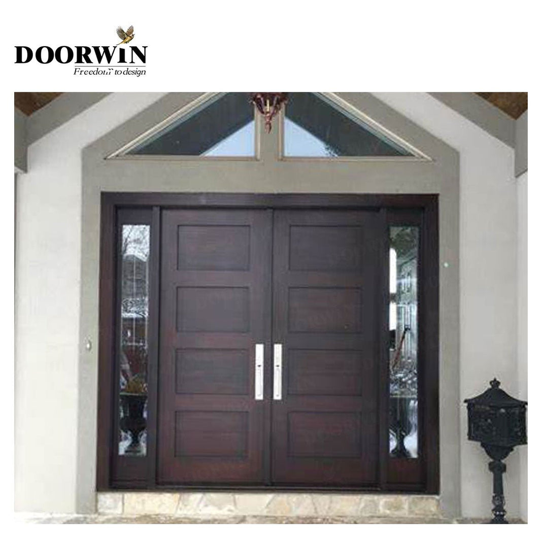 USA Delaware new design product DOORWIN Wholesale price solid wood french doors exterior front double door - Doorwin Group Windows & Doors