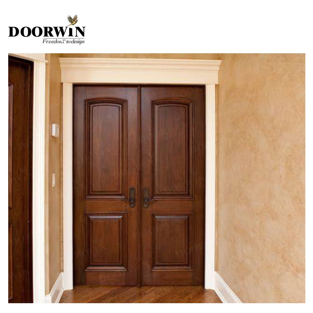 USA Gilbert good quality DOORWIN Wooden doors for arc interiors wood grain entrance door solid wood with patterns casement door - Doorwin Group Windows & Doors