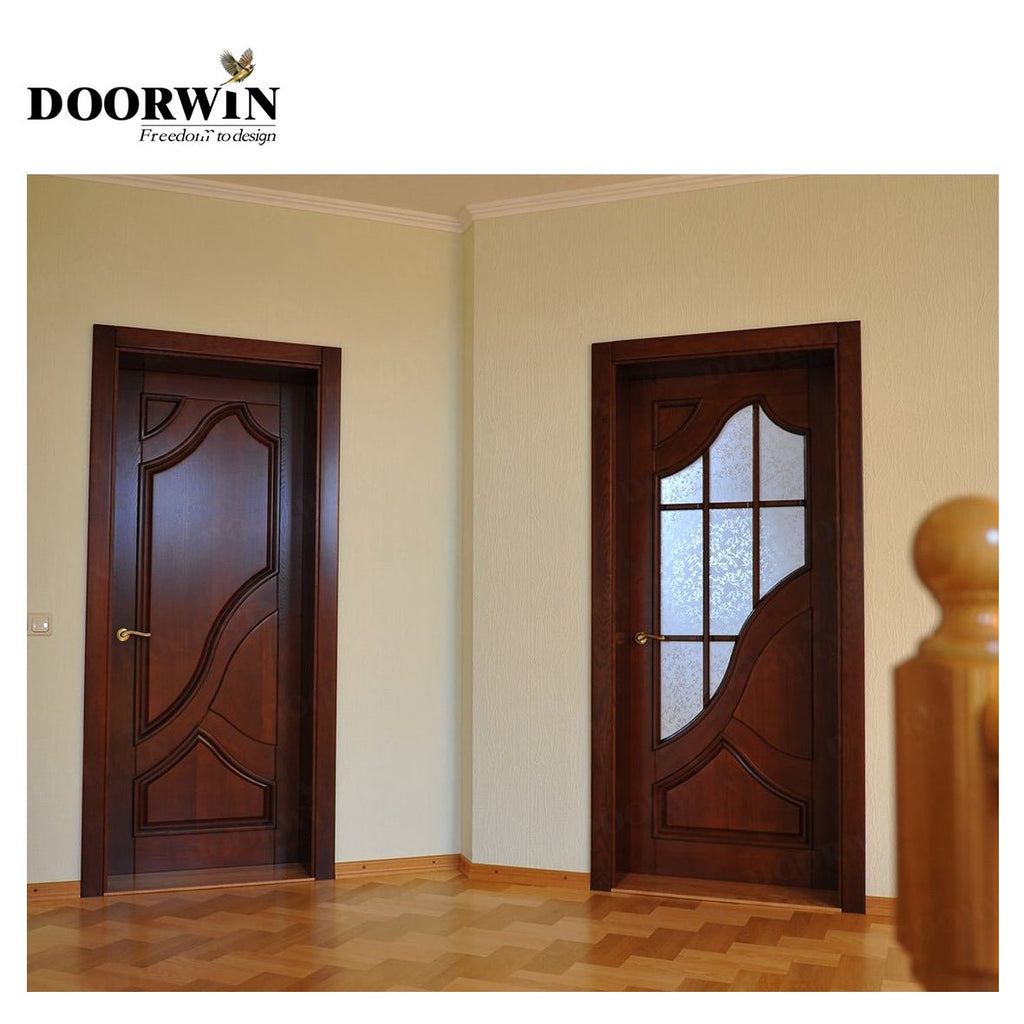 USA Gilbert good quality DOORWIN Wooden doors for arc interiors wood grain entrance door solid wood with patterns casement door - Doorwin Group Windows & Doors