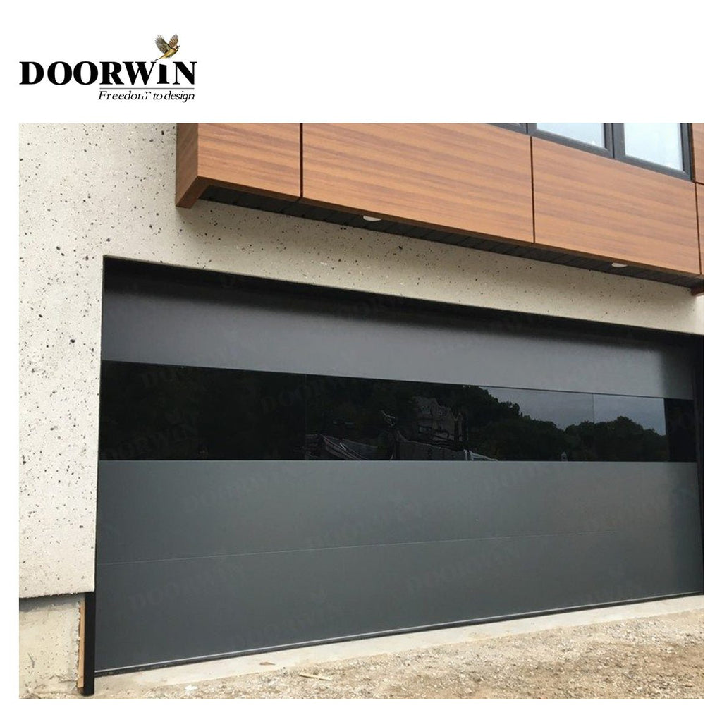 USA Indiana area best price New automatic anti-collision system aluminum alloy garage door - Doorwin Group Windows & Doors