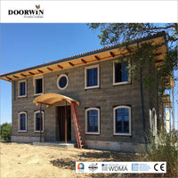 USA Milwaukee hot sale AAMA certified Grill Design Round Top French Wood clad Casement Window with double glazing glass - Doorwin Group Windows & Doors