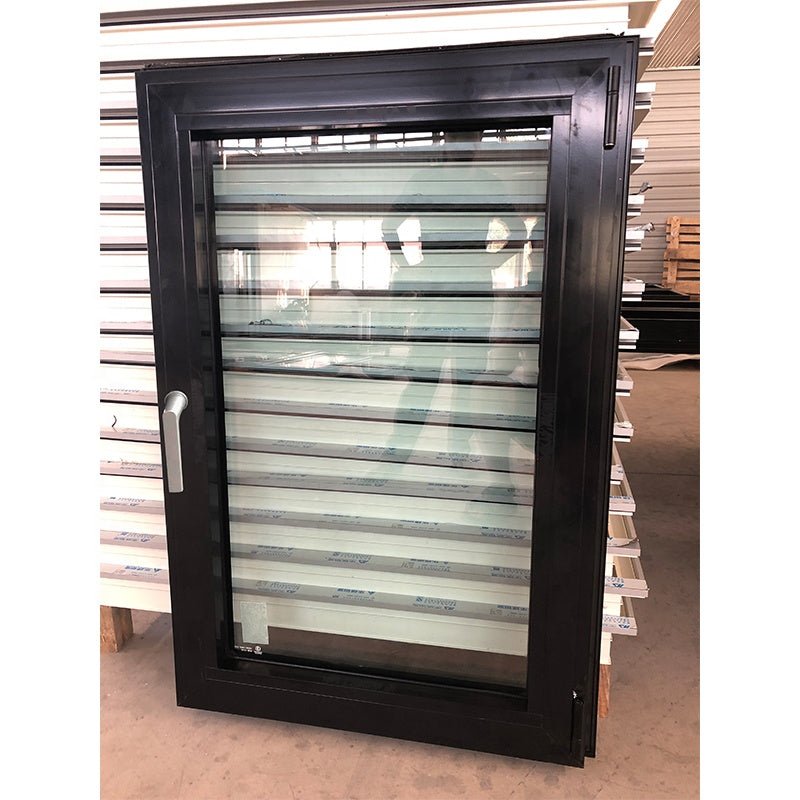 Virginia black cheap import double toughened aluminum tilt & turn casement windows with high quality - Doorwin Group Windows & Doors