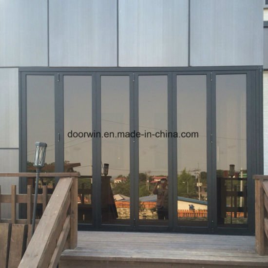 Waterproof Patio Thermal Break Aluminum Glass Folding Door - China Folding Glass Door, Pella Folding Doors - Doorwin Group Windows & Doors
