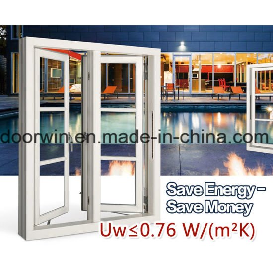 White Color Aluminum Clad Wood Window with Save Energy Single Glass Window - China Window, Glass Panel Window - Doorwin Group Windows & Doors