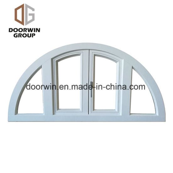 White Color Arched French Push out Window - China Window Grill Design, Circle Window - Doorwin Group Windows & Doors