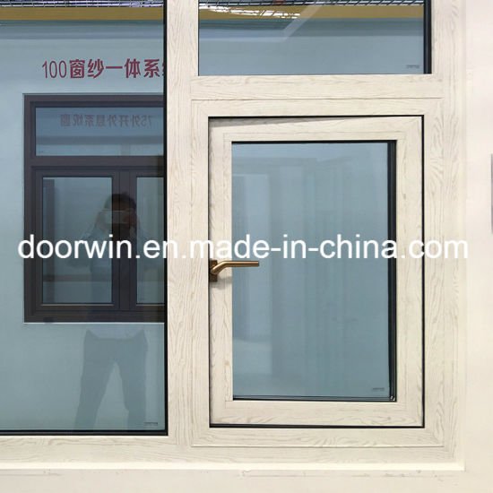 White Color Thermal Break Aluminum Glass Window with Wood Grain Color Finishing - China Outswing Window, Wood Grain Color Finishing - Doorwin Group Windows & Doors