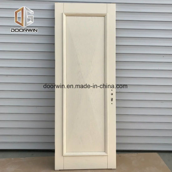 White Solid Oak Wood Interior Raised Panel Door - China Wood Solid Wooden Door Fancy Door, 180 Degree Interior Glass Hinge Swing Door - Doorwin Group Windows & Doors