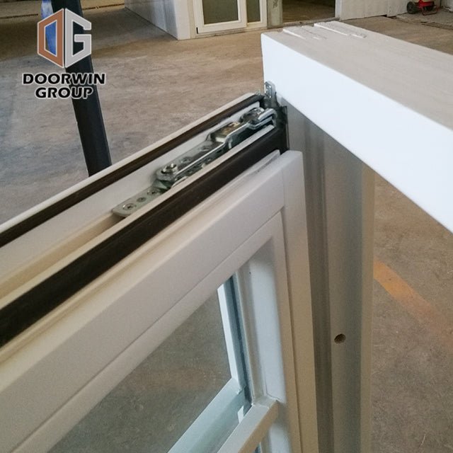 white stain finish color casement window with decorative grille - Doorwin Group Windows & Doors